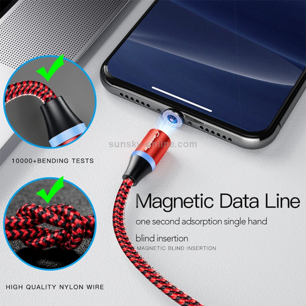CaseMe Series 2 USB to 8 Pin Magnetic Charging Cable, Length: 1m (Black)