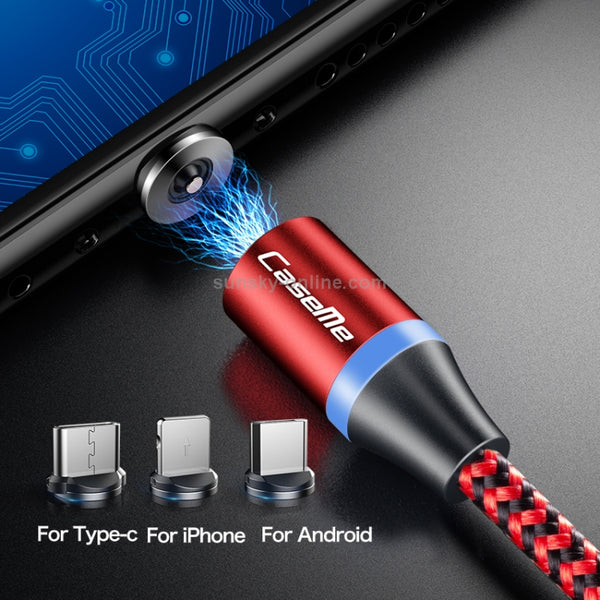 CaseMe Series 2 USB to 8 Pin Magnetic Charging Cable, Length: 1m (Dark Blue)