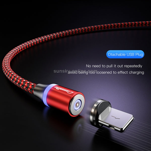 CaseMe Series 2 USB to 8 Pin Magnetic Charging Cable, Length: 1m (Red)