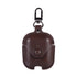 PU Leather Wireless Bluetooth Earphone Protective Case for Apple AirPods 1 2, with Metal B...(Brown)