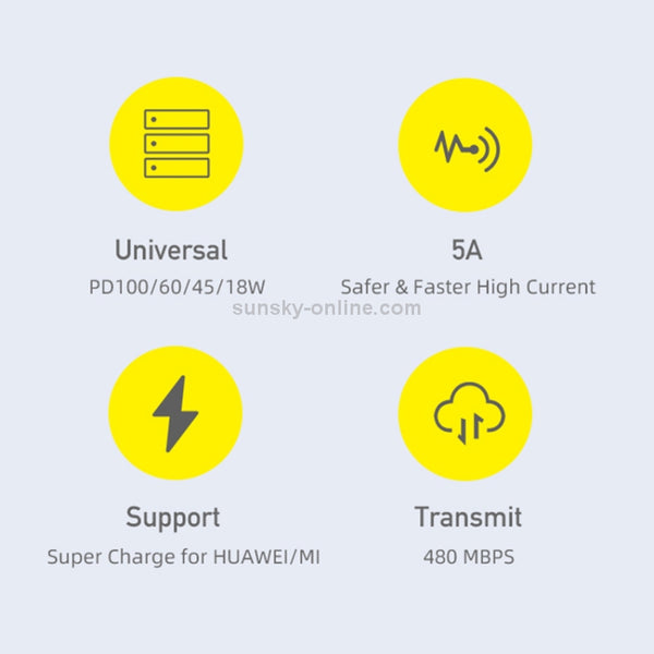 awei CL | 117T 1m 5A Type | C to Type | C Fast Charging Cabl