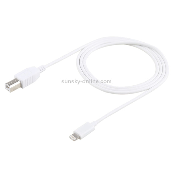 1m 8 Pin to Type-B Male Piano Electronic Piano Cable MIDI Cable Adapter(White)