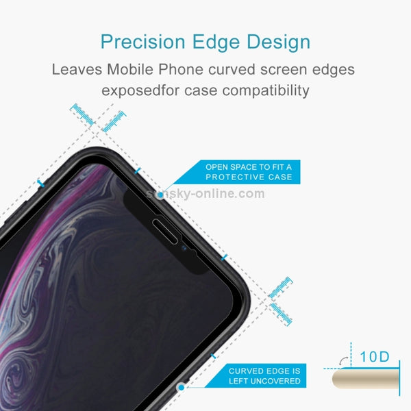 For iPhone 11 XR 2pcs 9H 10D Full Screen Tempered Glass Screen Protector