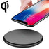 TOVYS-KC-N5 9V 1A Output Frosted Round Wire Qi Standard Fast Charging Wireless Charger, Ca...(Black)