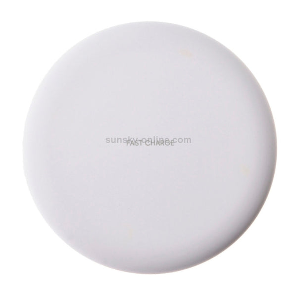 TOVYS-KC-N5 9V 1A Output Frosted Round Wire Qi Standard Fast Charging Wireless Charger, Ca...(White)