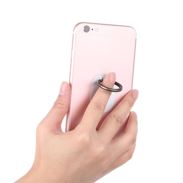 Universal Phone Adhesive Metal Plate 360 Degree Rotation Stand Finger Grip Ring Holder(Silver)