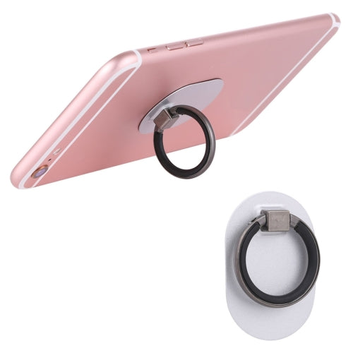 Universal Phone Adhesive Metal Plate 360 Degree Rotation Stand Finger Grip Ring Holder(Silver)