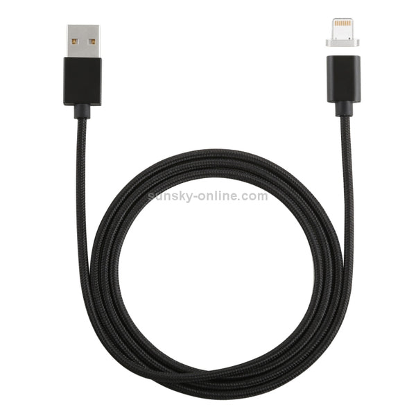 1m 3 in 1 USB to Micro USB and 8 Pin and USB-C Type-C Magnetic Detachable Cable(Black)