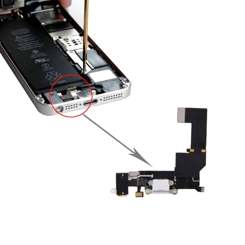 Original Charging Port Audio Flex Cable for iPhone SE