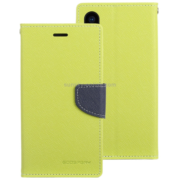 For iPhone X XS GOOSPERY FANCY DIARY Horizontal Flip Leather Case with Holder & Card Slots...(Green)