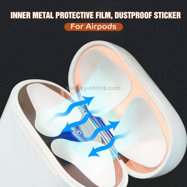 Metal Dustproof Sticker for Apple AirPods 1(Purple)