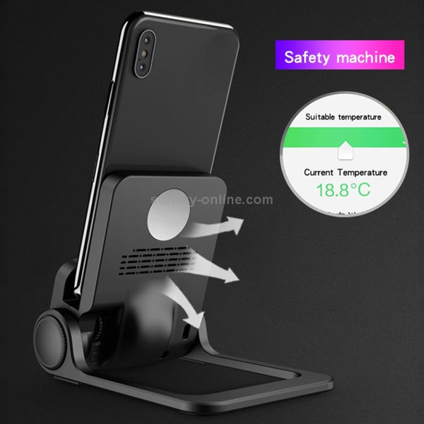 3 in 1 360 Degrees Rotation Phone Charging Desktop Stand Holder without Wireless Charging ...(Black)