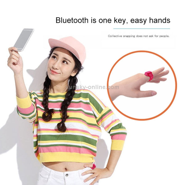 EPSK-010 Bluetooth 5.1 Phone Camera Controller Selfie Remote Control Ring(Pink)