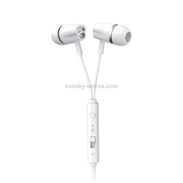 JOYROOM JR-EL114 3.5mm Plug In-Ear Wired Control Earphone (White)