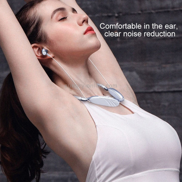 D01 Bluetooth 5.0 Hanging Neck Sports Wireless In-ear Bluetooth Earphone (Grey)