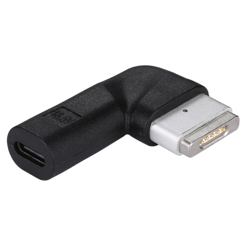 USB-C Type-C Female to 5 Pin MagSafe 2 (T-Shaped) Male Charge Adapter(Black)