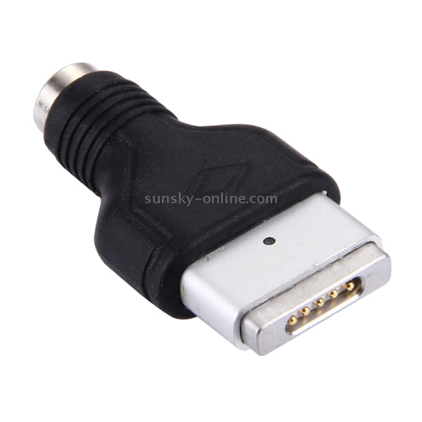 5.5x2.1mm Female to 5 Pin T Style MagSafe 2 Power Adapter for Apple Macbook A1425 A1435 A1...(Black)