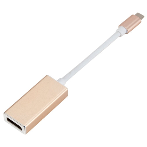 USB-C Type-C 3.1 Male to DP Female HD Converter, Length: 12cm (Gold)