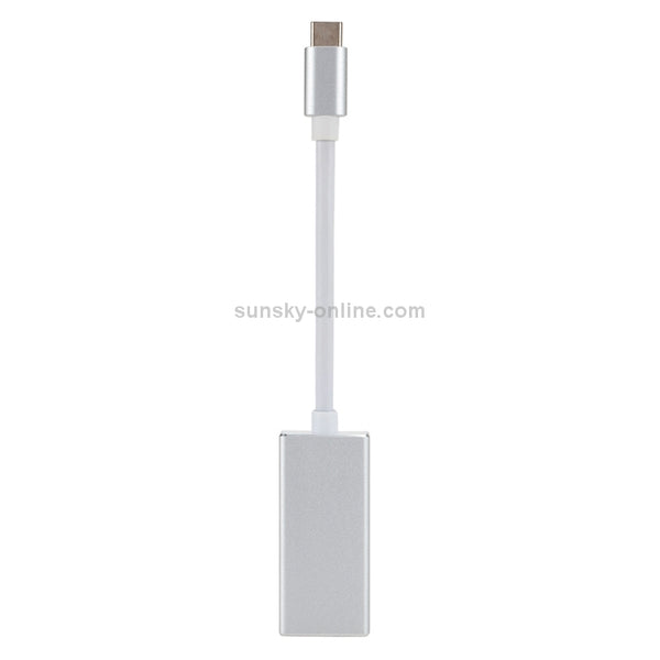 USB-C Type-C 3.1 Male to DP Female HD Converter, Length: 12cm (Silver)