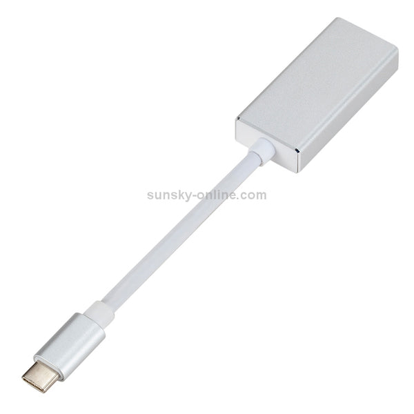 USB-C Type-C 3.1 Male to Mini DP Female HD Converter, Length: 12cm(Silver)