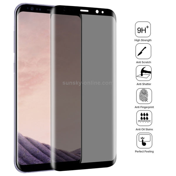 UV Full Cover Anti-spy Tempered Glass Film for Galaxy S8
