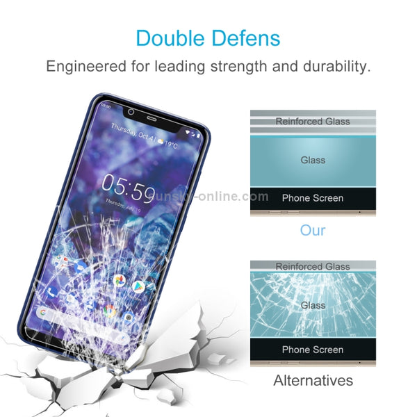 10 PCS 0.26mm 9H 2.5D Tempered Glass Film for Nokia 5.1 Plus