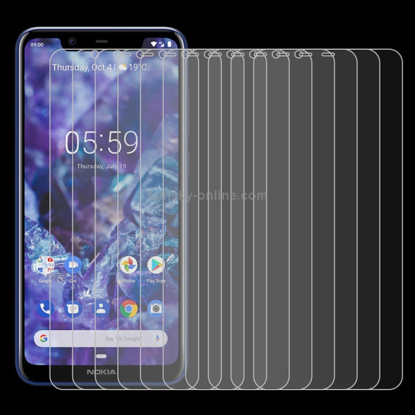 10 PCS 0.26mm 9H 2.5D Tempered Glass Film for Nokia 5.1 Plus