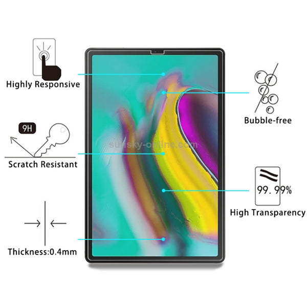 0.4mm 9H Surface Hardness Tempered Glass Film for Galaxy Tab S5e T720