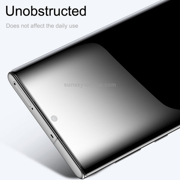 For Galaxy Note 10 3D Curved Edge Glue Curved Full Screen Tempered Glass Film, Finge...(Transparent)