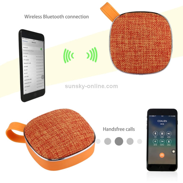 X25 Portable Fabric Design Bluetooth Stereo Speaker with Built-in MIC, Support Hands-free...(Orange)