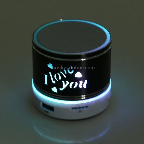 A9L Mini Portable Bluetooth Stereo Speaker with RGB LED Light, Built-in MIC, Support Hands...(Black)
