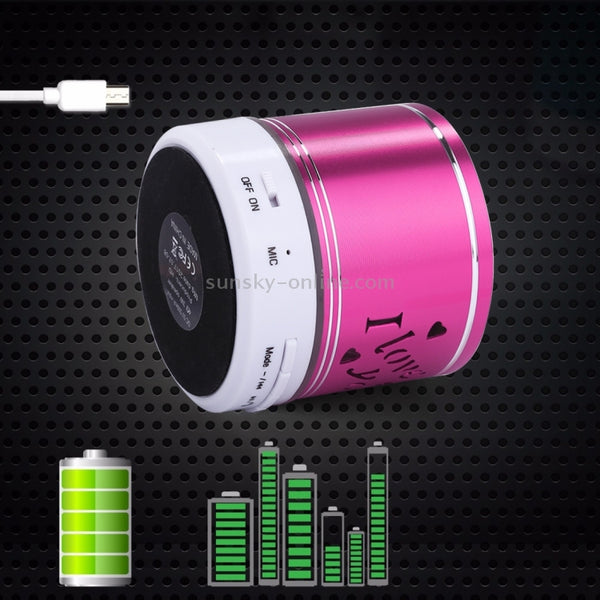 A9L Mini Portable Bluetooth Stereo Speaker with RGB LED Light, Built-in MIC, Support Han...(Magenta)