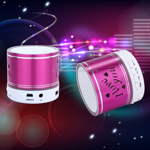 A9L Mini Portable Bluetooth Stereo Speaker with RGB LED Light, Built-in MIC, Support Han...(Magenta)