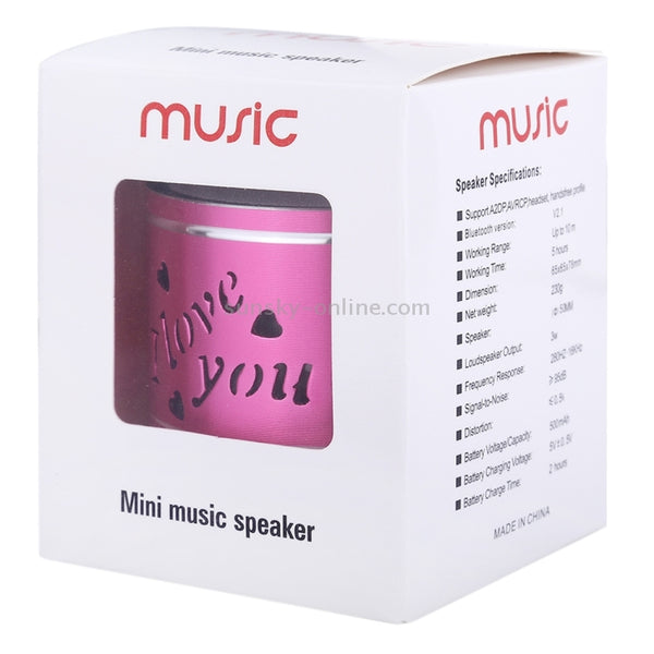 A9L Mini Portable Bluetooth Stereo Speaker with RGB LED Light, Built-in MIC, Support Han...(Magenta)