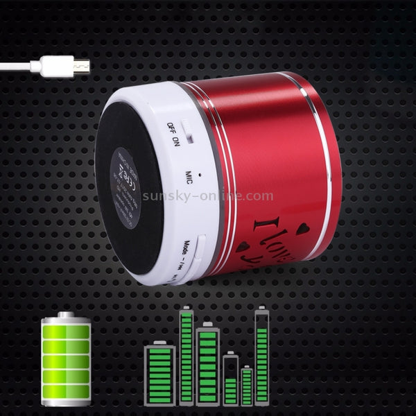 A9L Mini Portable Bluetooth Stereo Speaker with RGB LED Light, Built-in MIC, Support Hands-f...(Red)