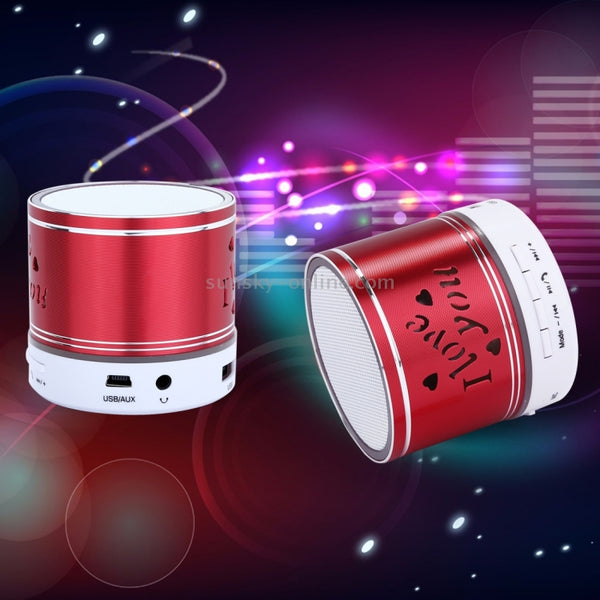 A9L Mini Portable Bluetooth Stereo Speaker with RGB LED Light, Built-in MIC, Support Hands-f...(Red)