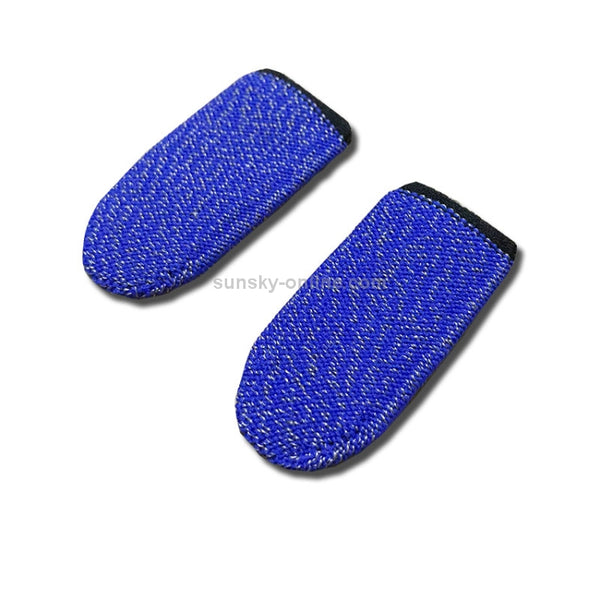 10 PCS Nylon Conductive Fiber Non-slip Sweat-proof Mobile Phone Game Touch Screen Finger Co...(Blue)
