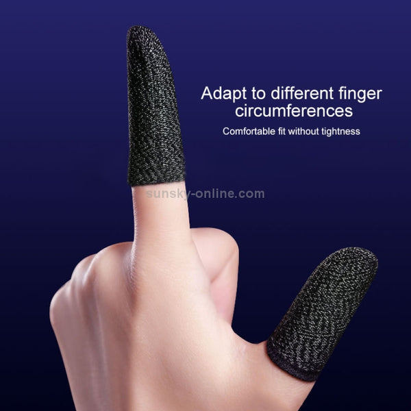 10 PCS Nylon Conductive Fiber Non-slip Sweat-proof Mobile Phone Game Touch Screen Finger C...(White)
