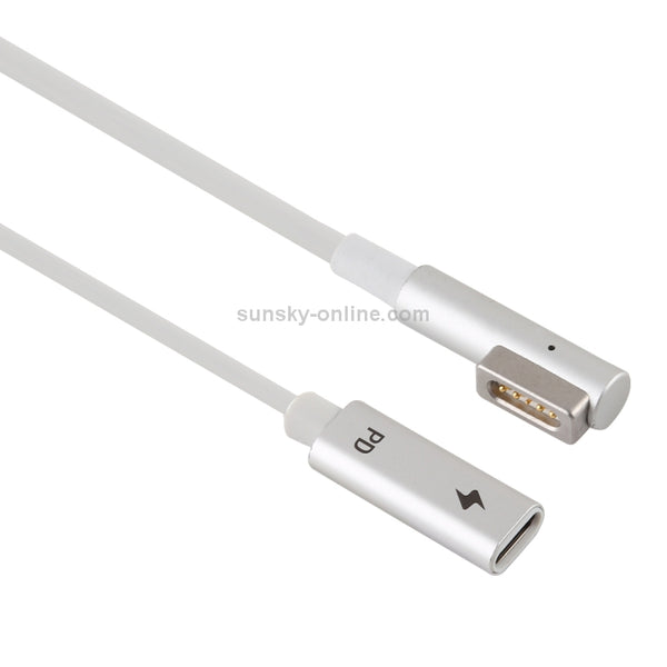 5 Pin MagSafe 1 (L-Shaped) to USB-C Type-C PD Charge Adapter