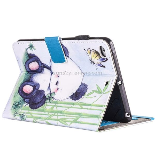 For iPad Air iPad Air 2 Painting Panda Pattern Horizontal Flip Leather Case with Holder & Wallet ...