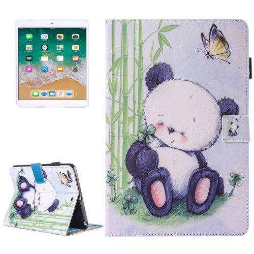 For iPad Air iPad Air 2 Painting Panda Pattern Horizontal Flip Leather Case with Holder & Wallet ...