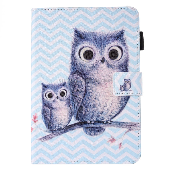 For iPad Air iPad Air 2 Painting Wave Owl Pattern Horizontal Flip Leather Case with Holder & Wall...