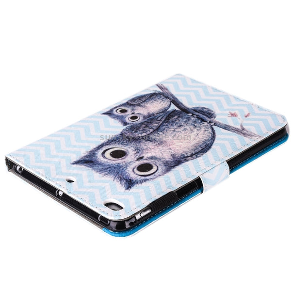 For iPad Air iPad Air 2 Painting Wave Owl Pattern Horizontal Flip Leather Case with Holder & Wall...