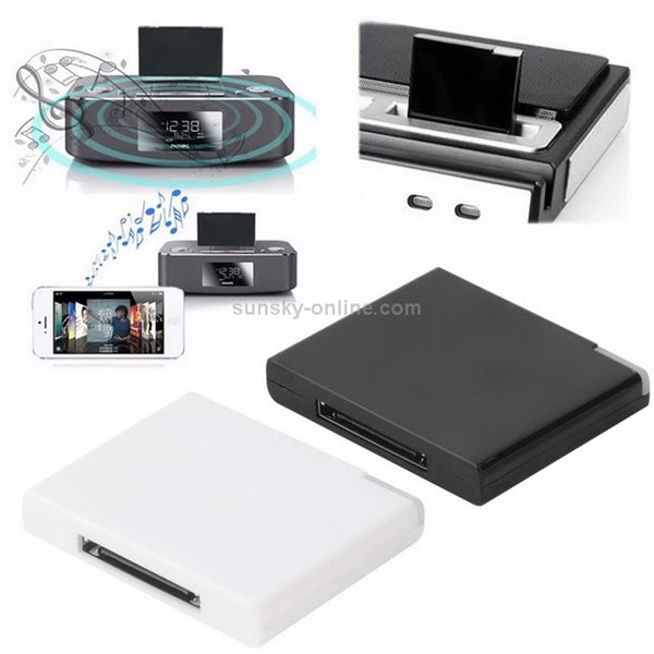 Wireless Bluetooth Music Receiver For iPhone 4 & 4S (iPad 3) iPad 2 iPod Any Bluetooth Dev...(White)