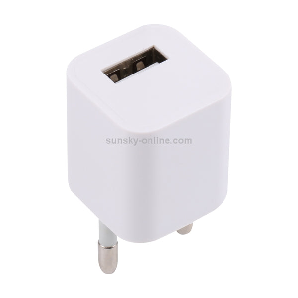 A2165 5V 1A Single USB Interface Mini Travel Charger, EU Plug(White)