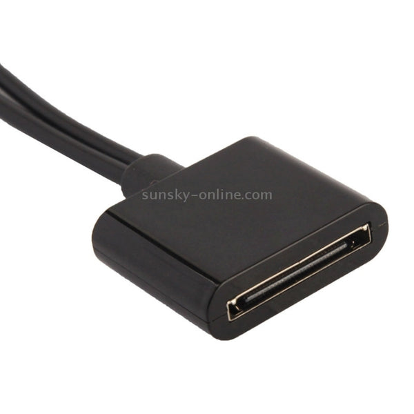 2 in 1 30 Pin Female to 8 Pin 3.5mm Audio Cable Converter, Not Support iOS 10.3.1 or Above...(Black)