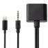 2 in 1 30 Pin Female to 8 Pin 3.5mm Audio Cable Converter, Not Support iOS 10.3.1 or Above...(Black)