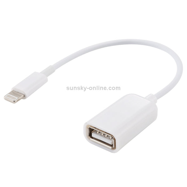 USB Female to 8pin Male OTG Adapter Cable, Support iOS 10.2