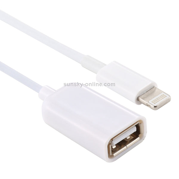 USB Female to 8pin Male OTG Adapter Cable, Support iOS 10.2