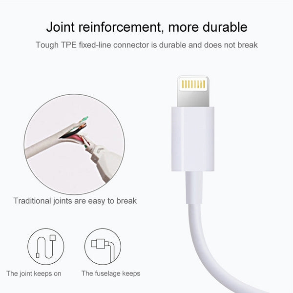 1m High Quality USB Sync Data Charging Cable for iPhone, iPad, Compatible with up to iOS 1...(Black)